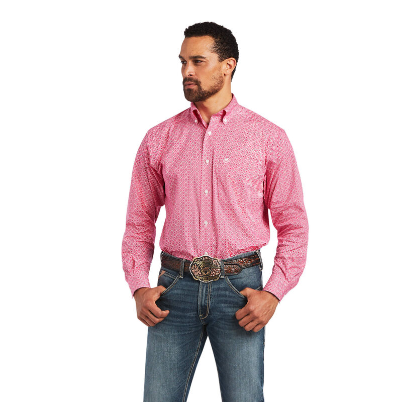 Ariat Malachi Stretch Classic Fit - Miesten Pinkki Paidat ( SJFZHN-870 )